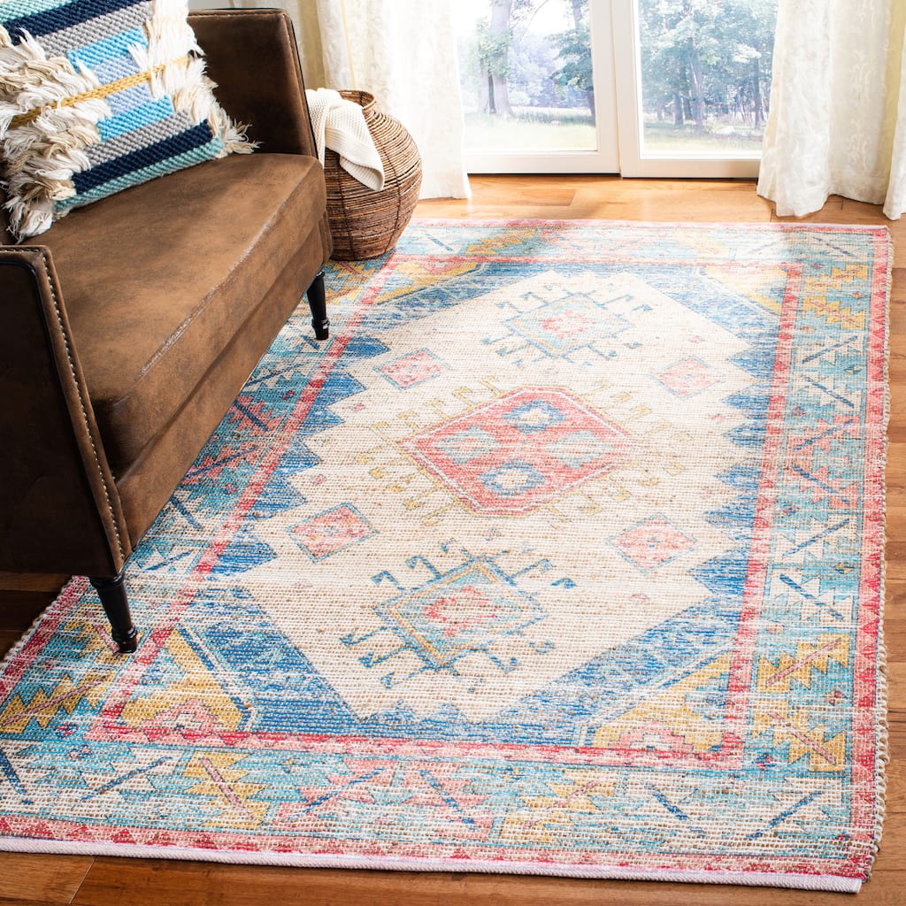 SAFAVIEH Handmade Saffron Miesha Modern Tribal Cotton Rug