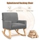 preview thumbnail 9 of 19, Costway Mid Century Rocking Chair Upholstered Armchair w/ Lumbar
