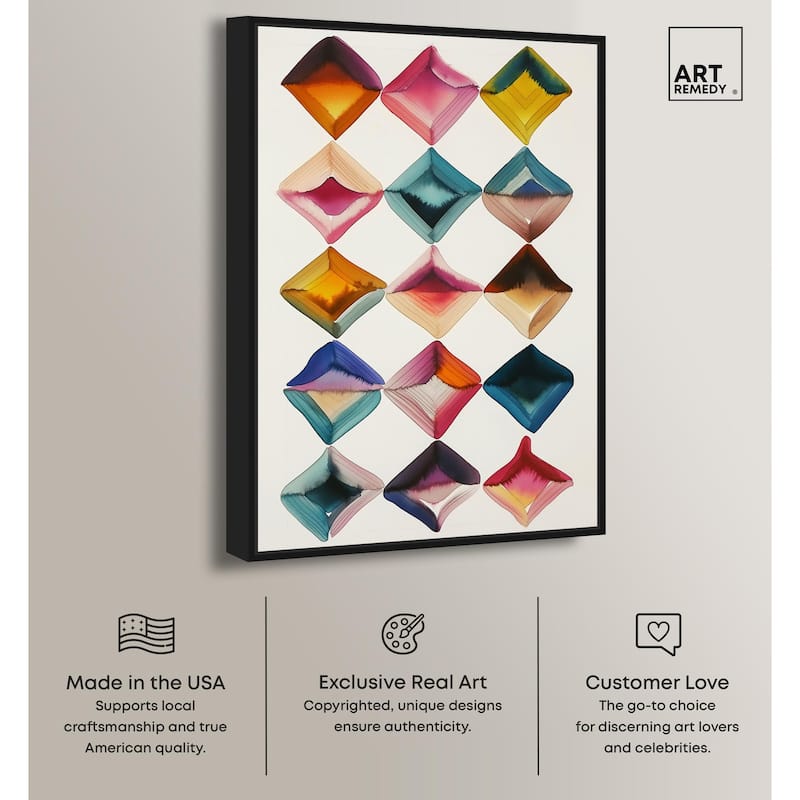 Diamond Grid Canvas by Art Remedy