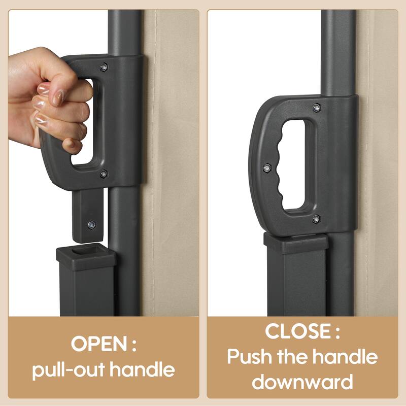 Retractable UV Resistant Waterproof Privacy Screen for Patio, Garden, Balcony, 118x63 Inches