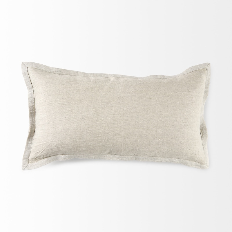 Cream Bordered Pillow Cover