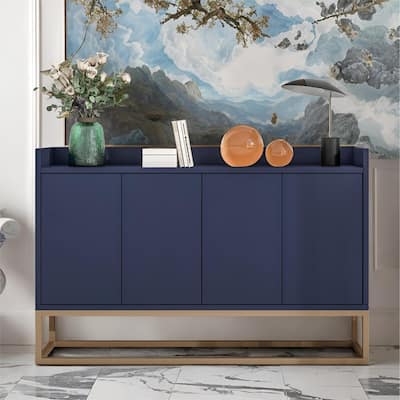 Modern Sideboard Elegant Buffet Storage Cabinet with Large Storage Space, for Dining Room, Entryway, Navy
