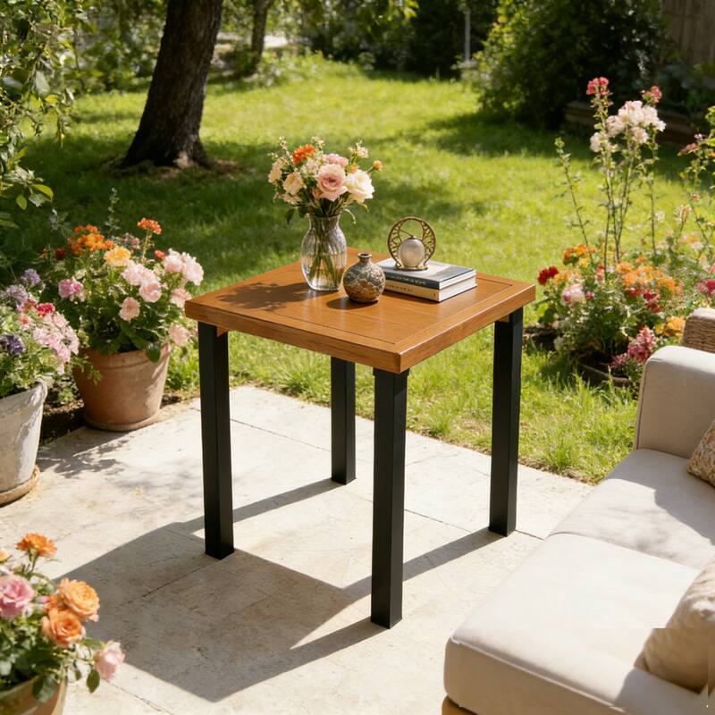 Square Outdoor Side Table - 17.3'' H X 17.7'' D X 17.7'' W