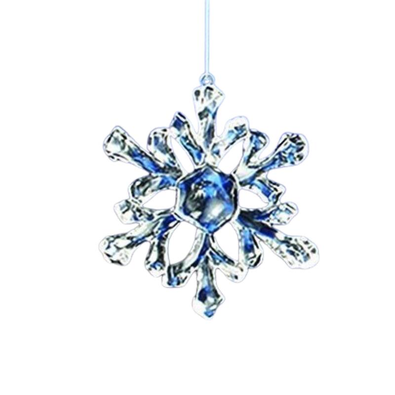 Icy Small Snowflake Christmas Ornament - 3.5" - Club Pack of 12