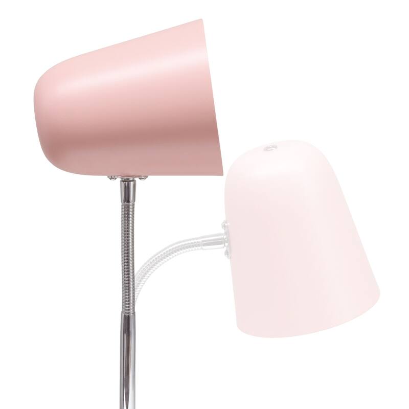 Gooseneck Desk Lamp with Adjustment Shade - 15.25" - Pink
