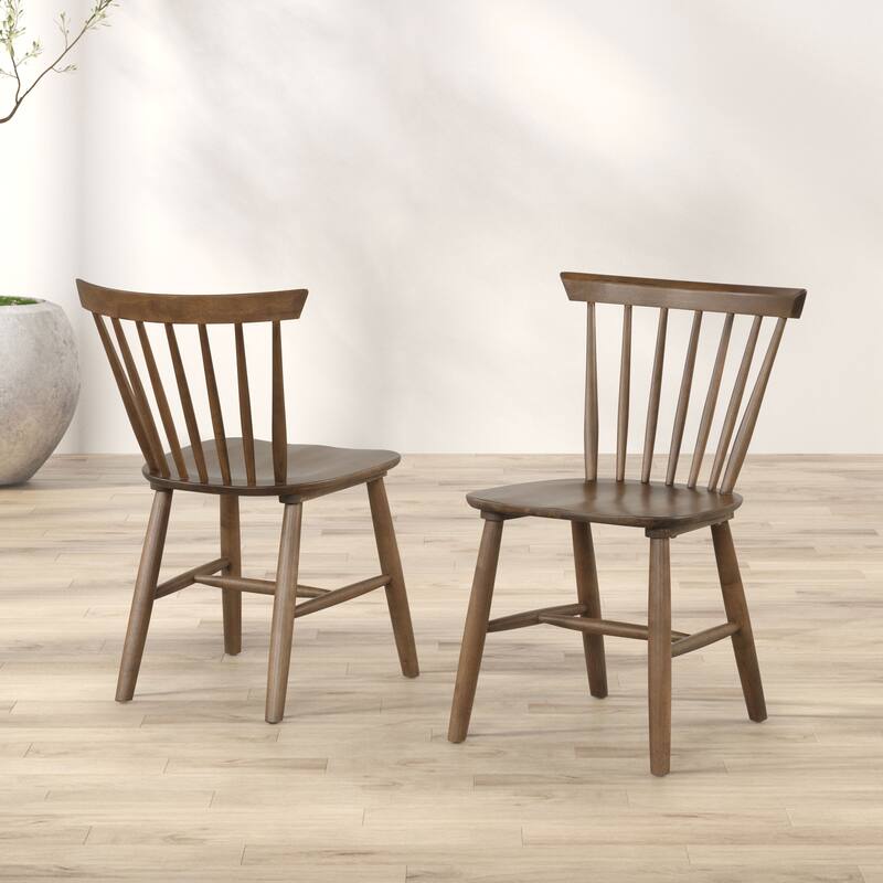 Furniture of America Zailen Mid-Century Modern 7-Piece Walnut Solid Wood Dining Set