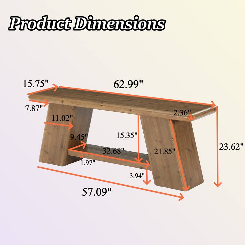 Solid Wood TV Stand For 70+ Inch TV