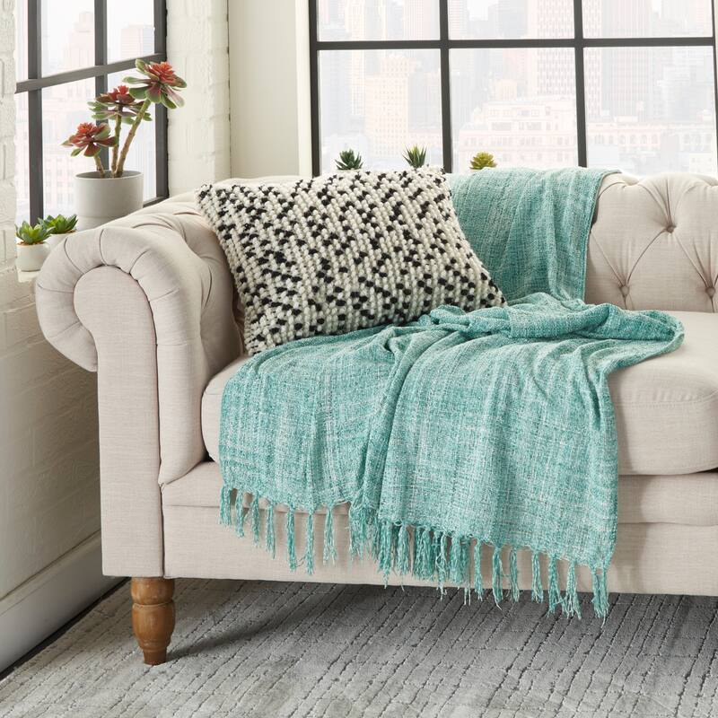 Cartier Outdoor Pillows Loop Dots Throw Pillow by Havenside Home