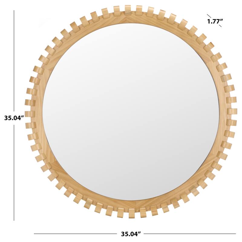 SAFAVIEH Home Kelly - 35-inch, Pinewood/MDF/Glass, Mirror - 35"W x 2"D x 35"H