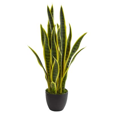 26" Sansevieria Artificial Plant - Green