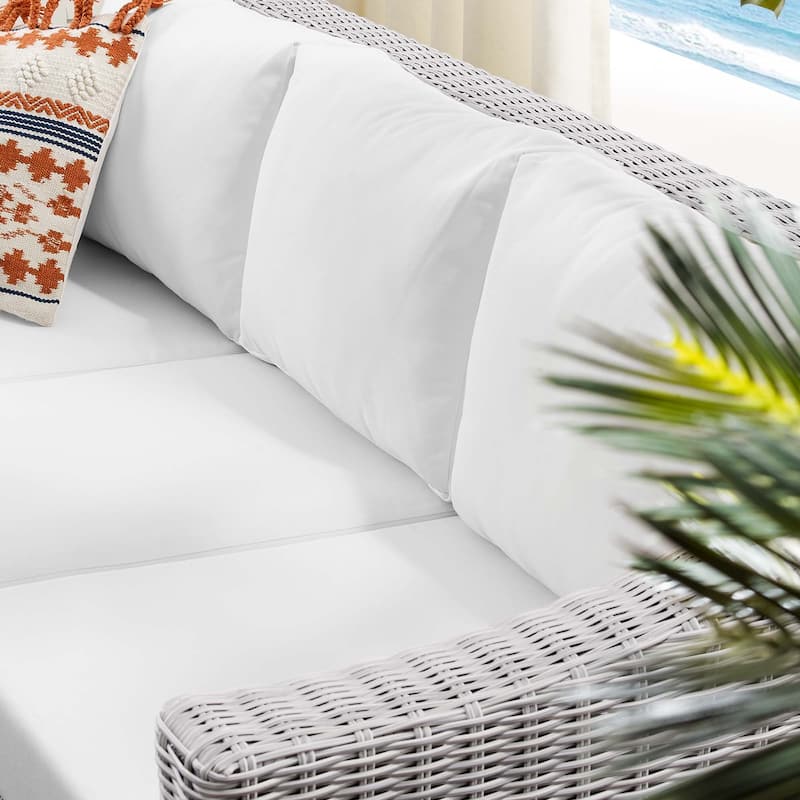 Conway Sunbrella Outdoor Patio Wicker Rattan Sofa