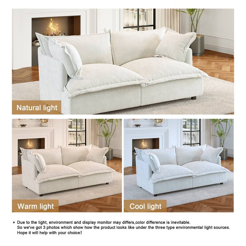 Cloud Chenille Upholstered Modular Sectional Sofa