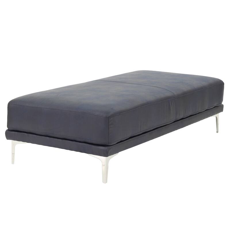 Poundex Large Faux Leather Ottoman
