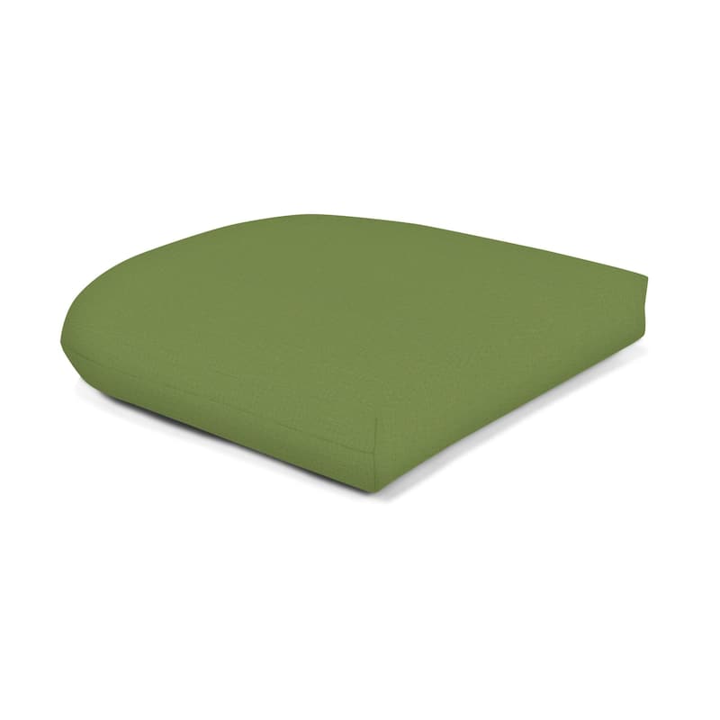Sunbrella Solid Fabric 1-Piece Indoor/Outdoor Wicker Seat Pad, 18"W x 18"L