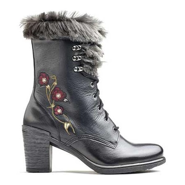 black leather calf boots womens