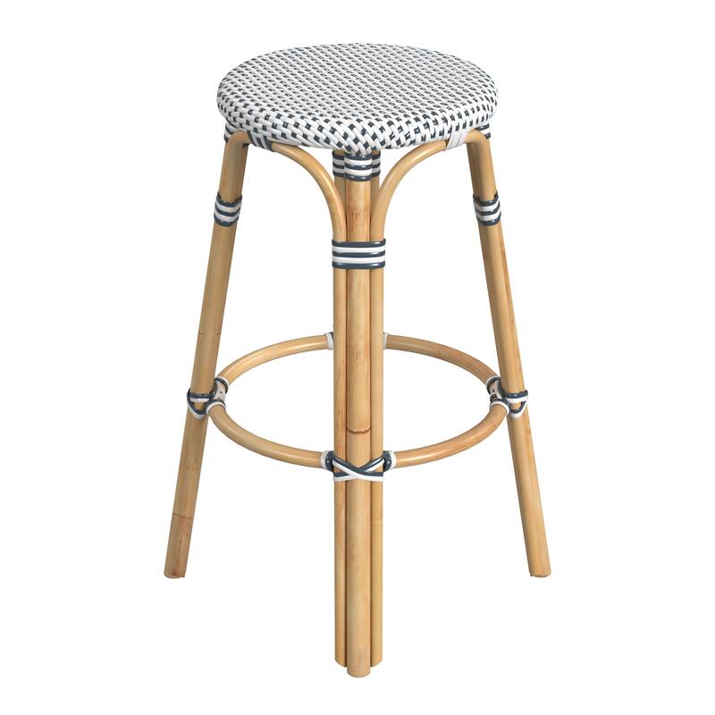 Tobias Rattan Round Bar Stool
