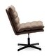 preview thumbnail 4 of 6, 360° Swivel Accent Chair, Cross Legged Office Chair, Adjustable Armless Wide Home Lounge Chair
