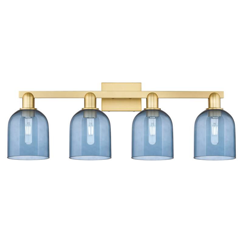 Innovations Lighting Endless Possibilities Arcadia - Bella - 4 Light 33" Bath Vanity Light - Blue/Satin Gold