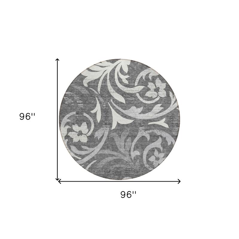 HomeRoots Floral Transitional Rectangle Outdoor Rug