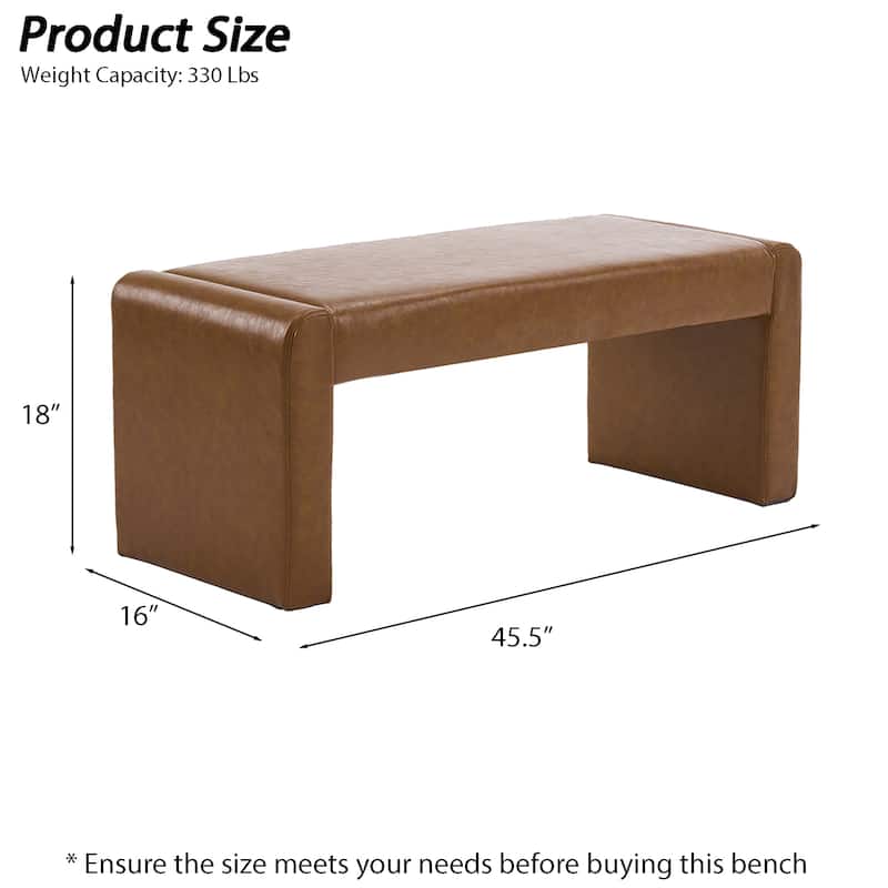 Velvet/Faux Leather Entryway Bench End of Bed Bench Upholstered Modern Window Bench for Dining Room/Bedroom