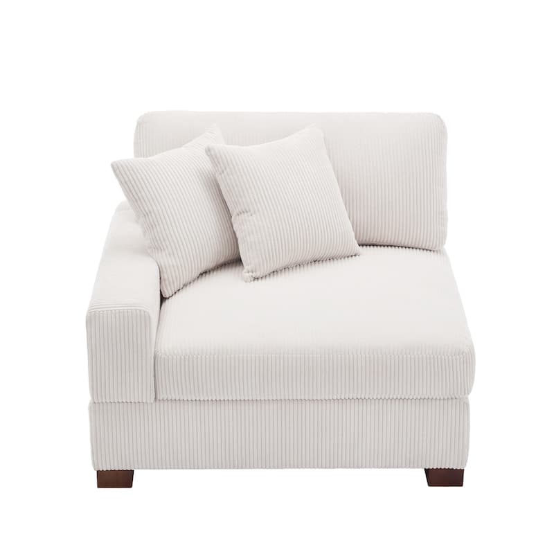 Modern Modular Sectional Sofa Corduroy Chaise Lounges