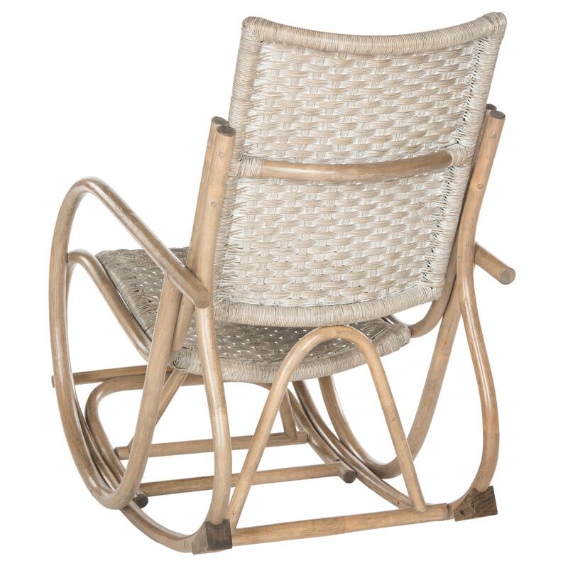 SAFAVIEH Maysun Bali Antique Grey Rocking Chair - 23.2" x 39.3" x 38.1" - 23Wx39Dx38H