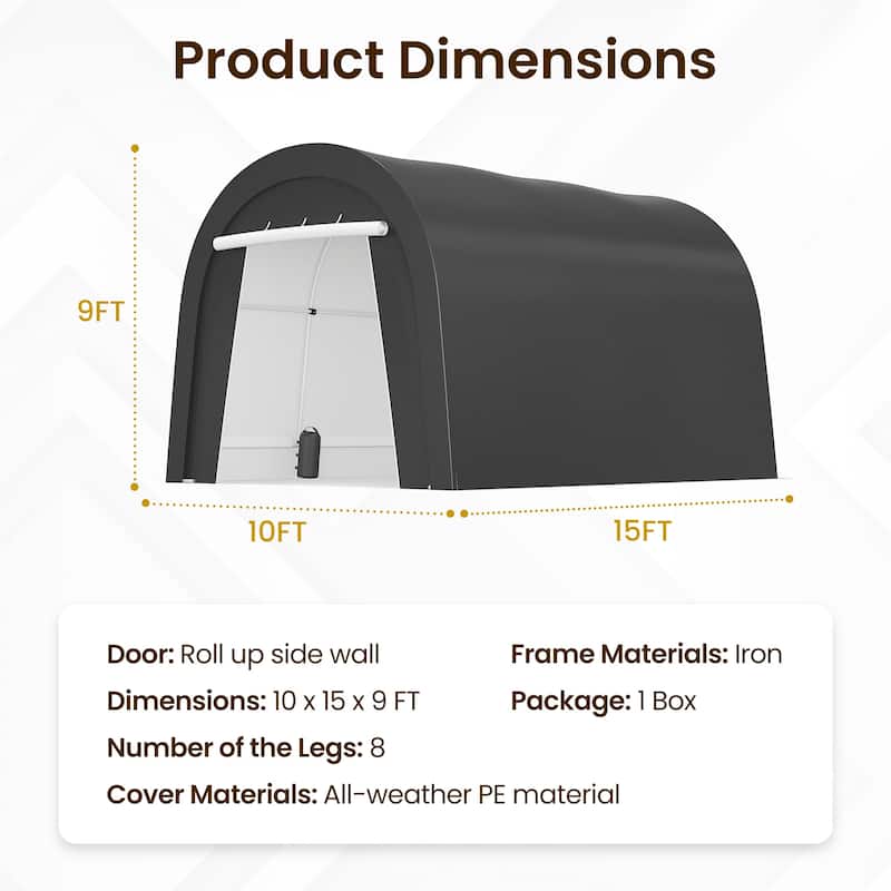Domed Carport with 4 Cloth Bags
