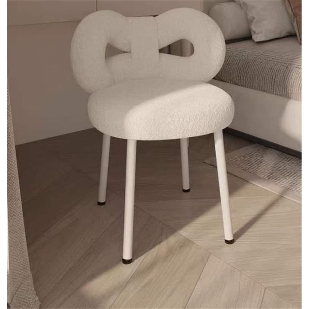 Ergonomic Bow Leisure Chair with High Resilience Sponge Cushion