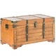 preview thumbnail 1 of 6, Rustic Large Wooden Storage Trunk with Lockable Latch Black