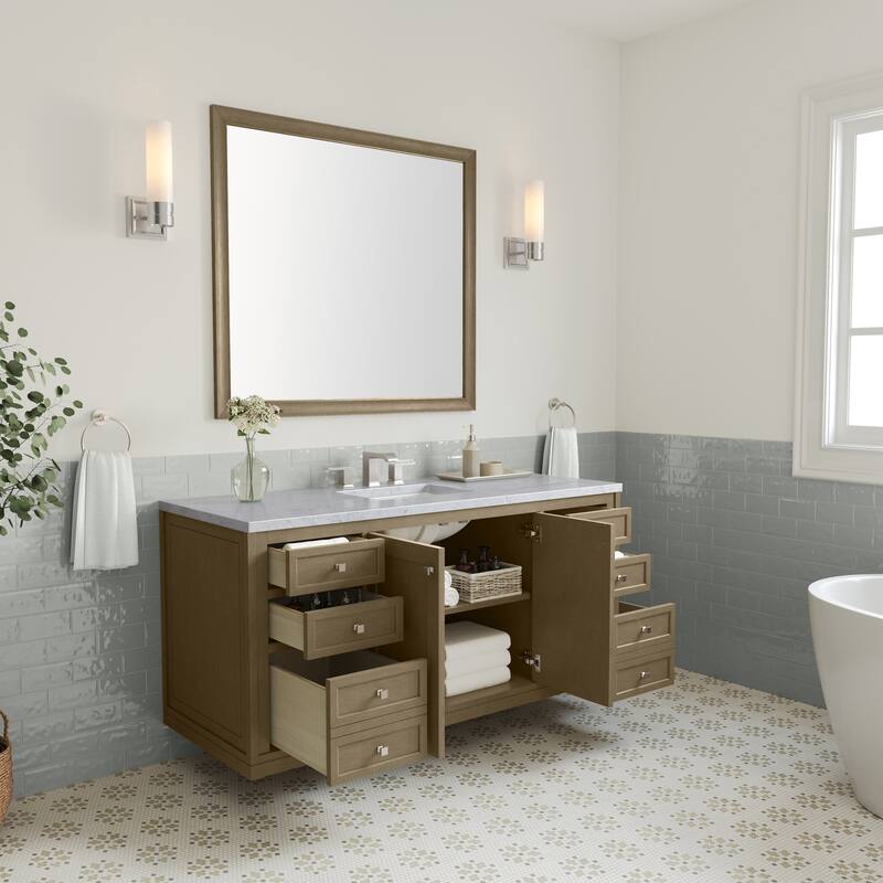 Chicago 60" Single Vanity, Walnut Whisper