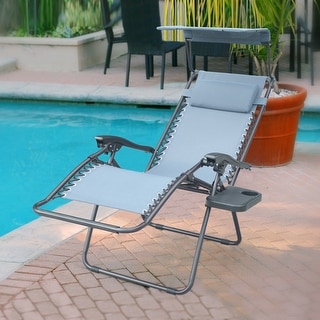 Bonnie Zero Gravity Chair with Sunshade Pillow and Drink Tray