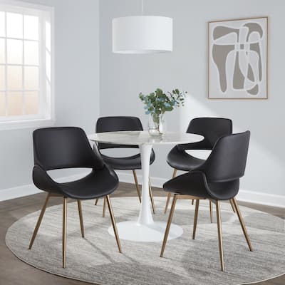 Carson Carrington Svellingen Dining/Accent Chair with Half-Lap Metal Legs (Set of 2)