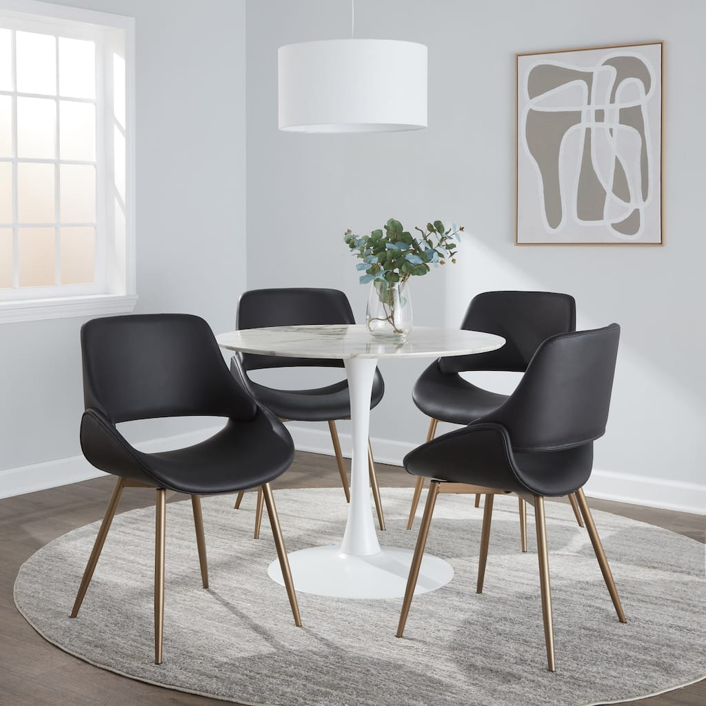 Carson Carrington Svellingen Dining/Accent Chair with Half-Lap Metal Legs (Set of 2)