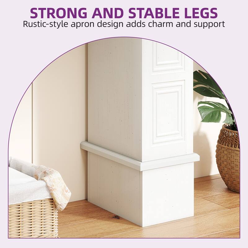 Moasis Farmhouse Console Sofa Hallway Table with 2 Drawers for Entryway Living Room