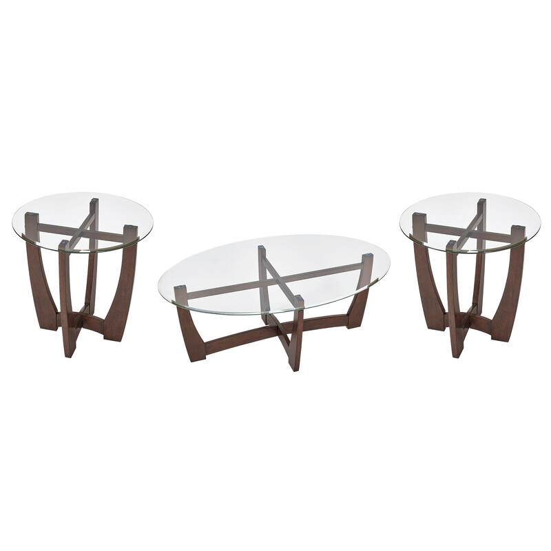 Roomfitters 48-Inch Oval Glass Coffee Table with Metal Frame and Faux Marble MDF Shelf, Modern Center Table, Living Room