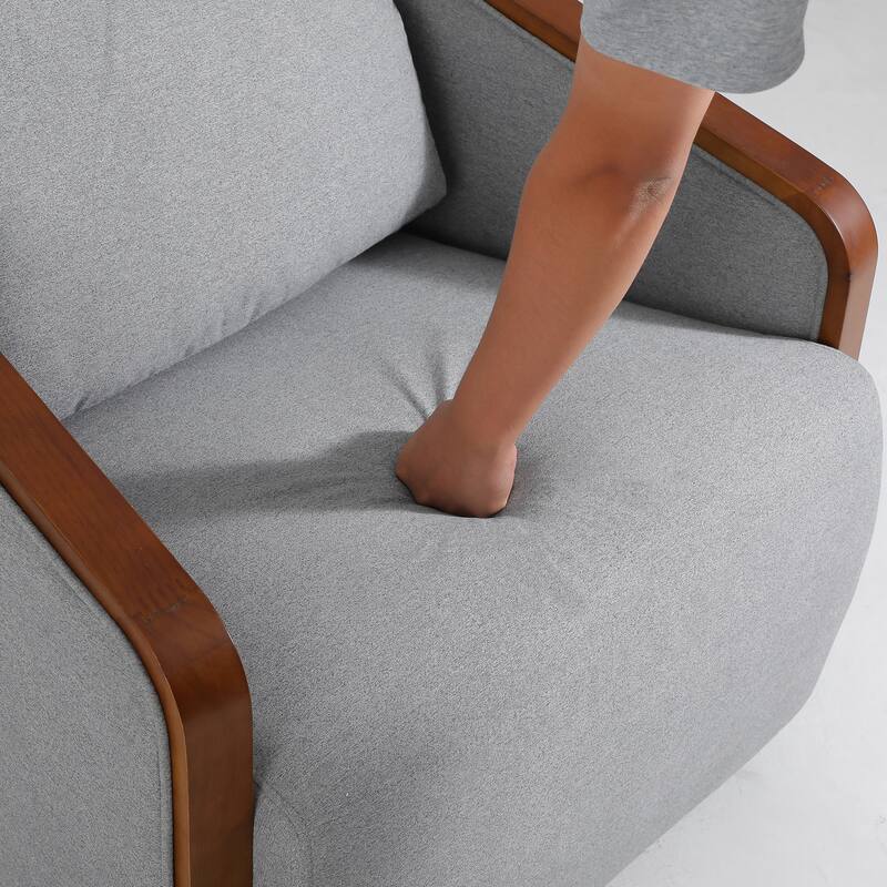 Mid-Century Modern Swivel Accent Armchair Chenille Upholstered Chairs