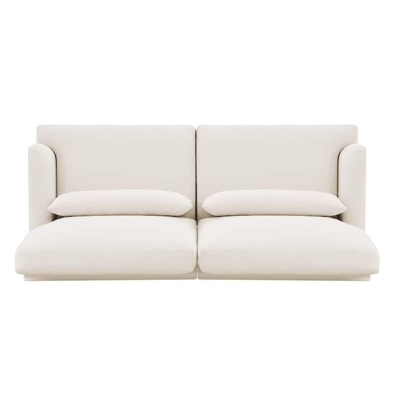 77.6''W Modern 3-Seat Sofa with Solid Wood Frame and Comfortable Cushions for Living Room