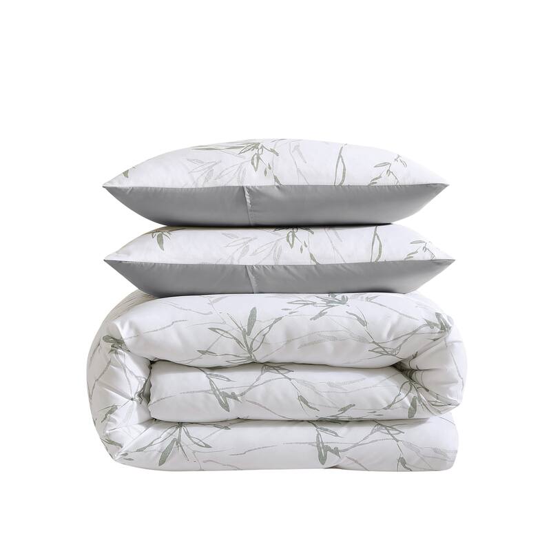 Kenneth Cole Ink Wash Vine Reversible Comforter Bonus Set