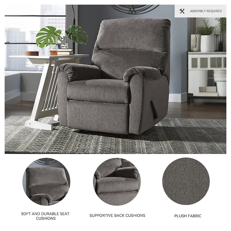 Nerviano Traditional Zero Wall Recliner Gray