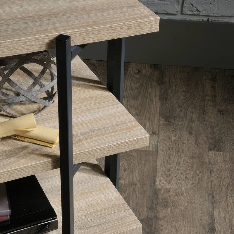 Wood Console with Thick Top Shelves, Brown - 43.70" L x 17.56" W x 23.86" H