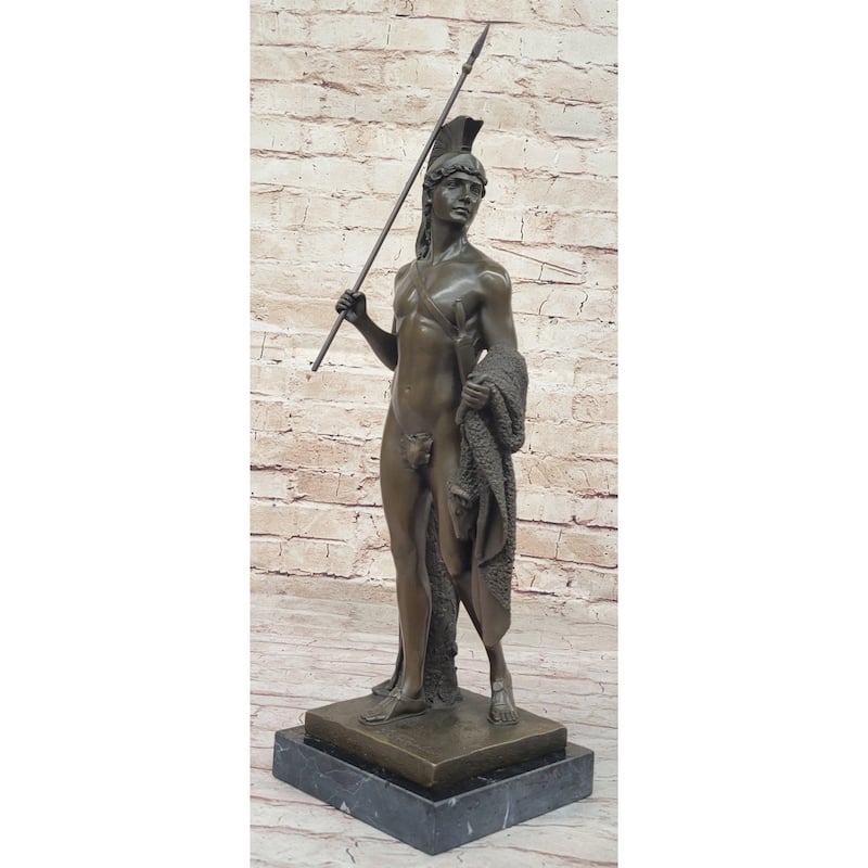 Jason Golden Fleece - Bronze Metal Sculpture By Thorvaldsen On Marble Base - Greek Mythology