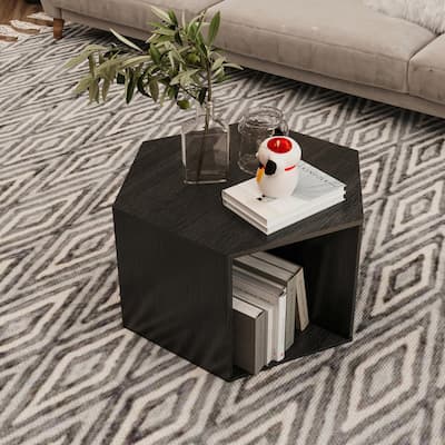 23.62'' Hexagonal Burmese Sumac Coffee Table