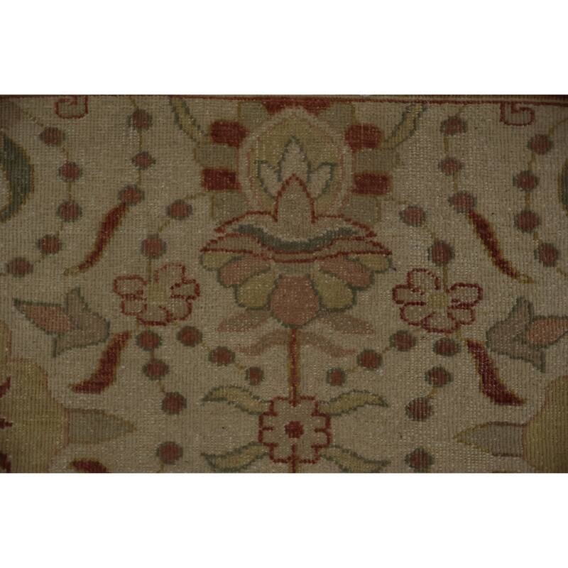 Hand Knotted Oriental 100% Wool Carpet Traditional All-Over Beige & Ivories Ziegler Area Rug - 14' 8'' X 15' 2''