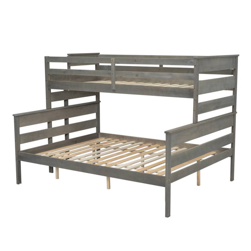 Solid Wood Bunk Bed with Ladder and Fence for Kids, Boys and Girl, Bedroom