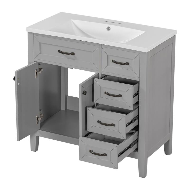 Bathroom Vanity with Sink Combo, Bathroom Cabinet with Drawers
