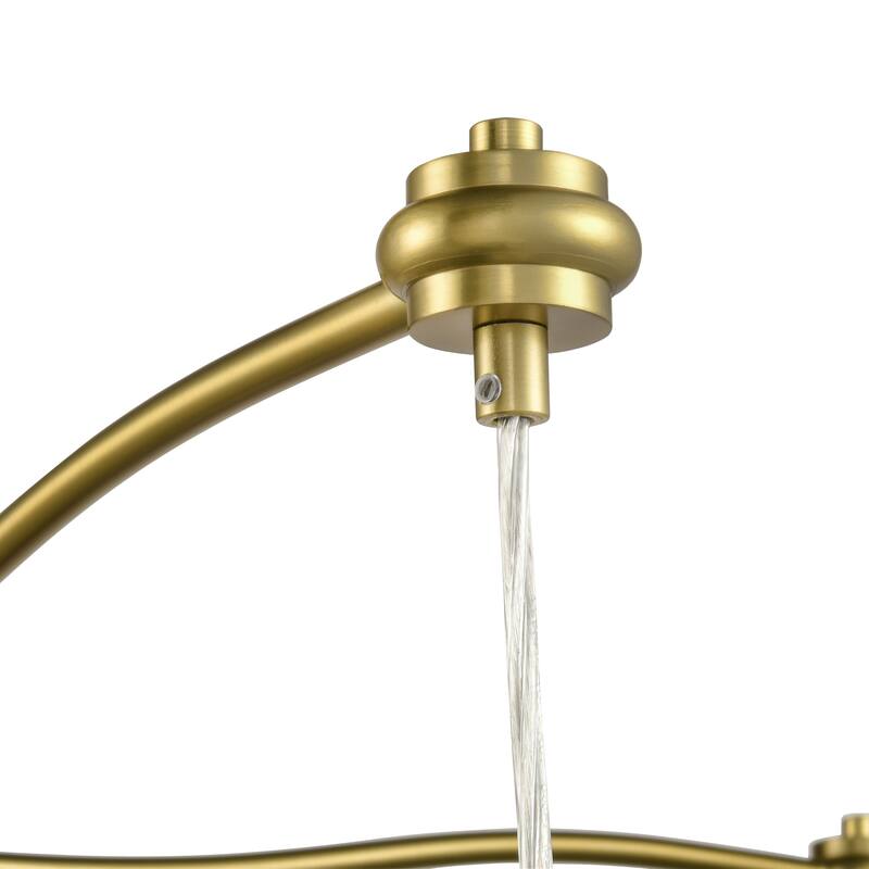 Light Society Llie Chandelier - Brushed Brass/Opal