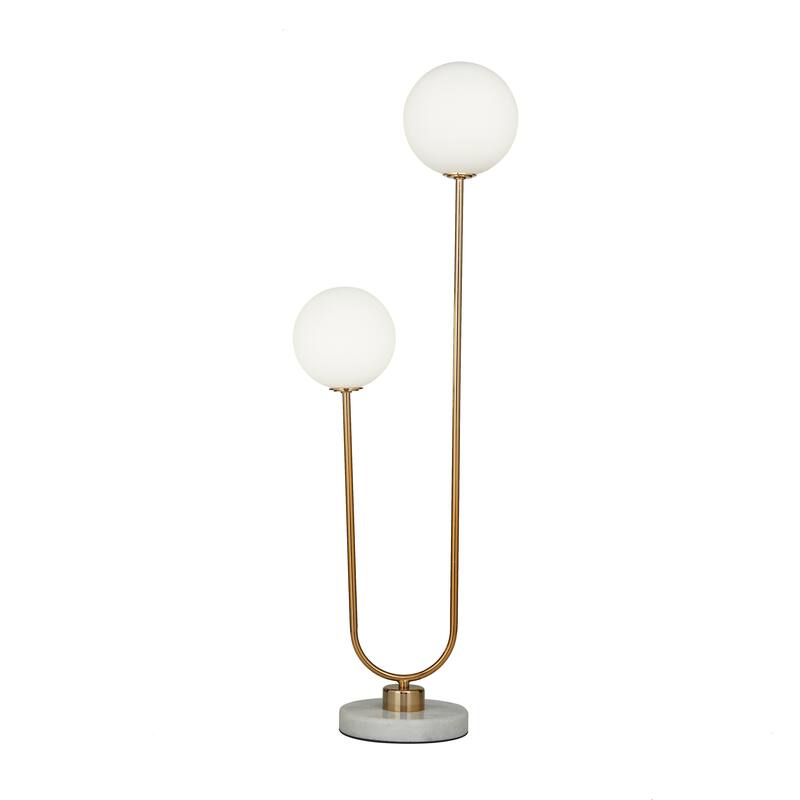 Stylish Metal Orb Light Table Lamp with Marble Base - Gold, Black, Silver