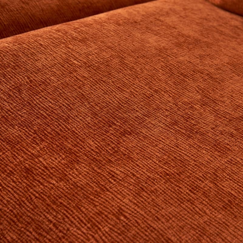 Armless Super Soft Chenille Modular Sofa Design, Single Seater + Ottoman