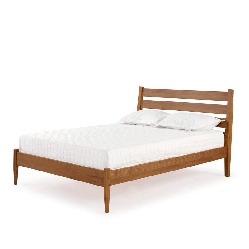 Mid-Century Modern Platform Bed - Queen Size