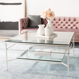 Safavieh Couture High Line Collection Mieka Silver Leaf Cocktail Table